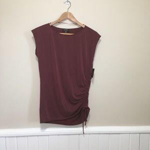 Lord Taylor tank top with ruching ties XS